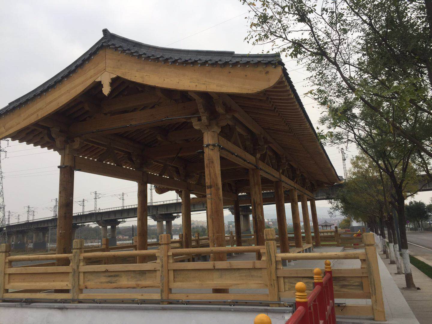 防腐木仿古涼亭