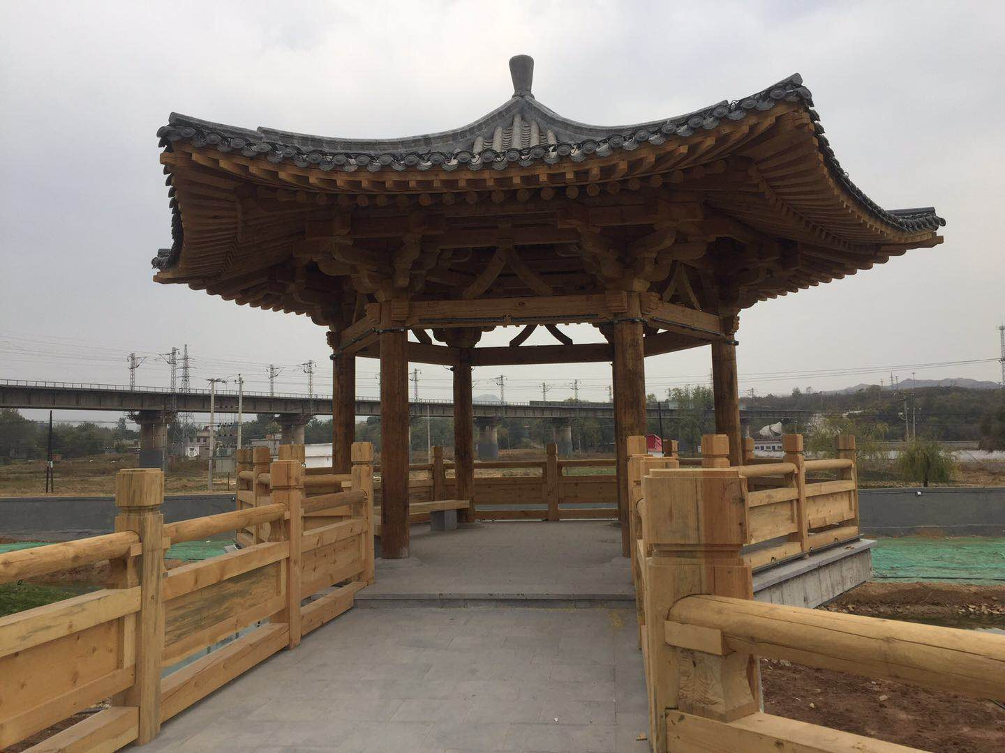 防腐木仿古涼亭