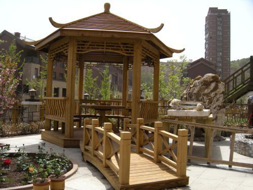 河北防腐木涼亭