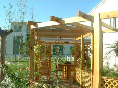 防腐木花架搭建