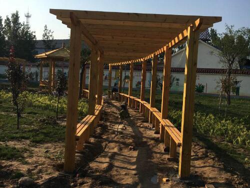 防腐木廊架施工